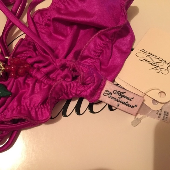 NWT Agent Provocateur Fuchsia Berry Swimsuit 3 - Picture 4 of 5